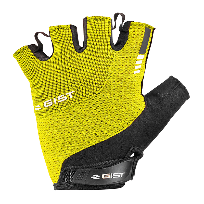 GANTS VELO COURT GIST KONTROL ETE JAUNE FLUO   S (PAIRE SUR CARTE) AVEC VELCRO  -5512