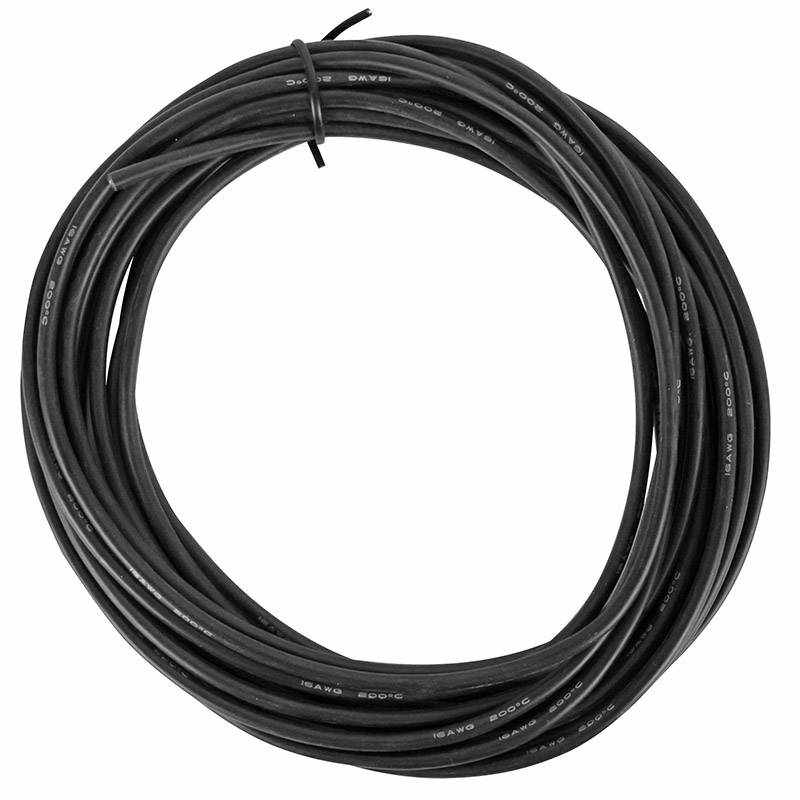 CABLE ALIMENTATION ELECTRIQUE 16AWG - 5M POUR TROTTINETTE ELECTRIQUE NOIR  -SELECTION P2R-