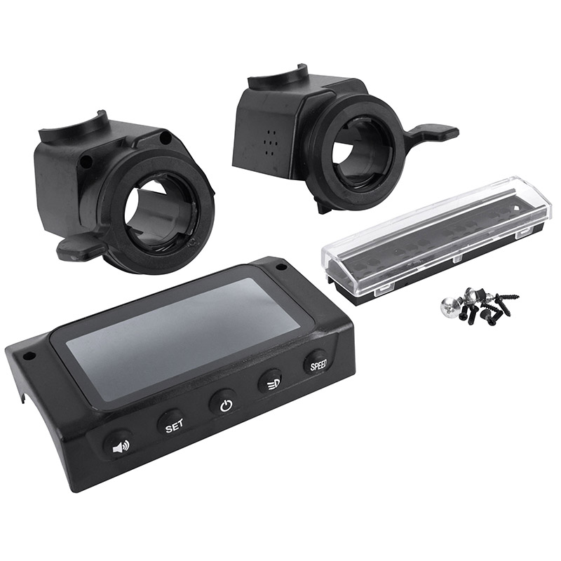 COUVERCLE-CACHE D'ECRAN POUR COMPTEUR TROTTINETTE KUGOO AVEC ACCELERATEUR ET FREIN NOIR -SELECTION P2R- COUVERCLE-CACHE D'ECRAN POUR COMPTEUR TROTTINETTE KUGOO AVEC ACCELERATEUR ET FREIN NOIR -SELECTION P2R-