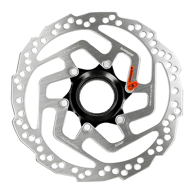 DISQUE DE FREIN VTT CENTERLOCK SHIMANO RT10  ACERA 180MM POUR PLAQUETTE RESINE AVEC CONTRE ECROU