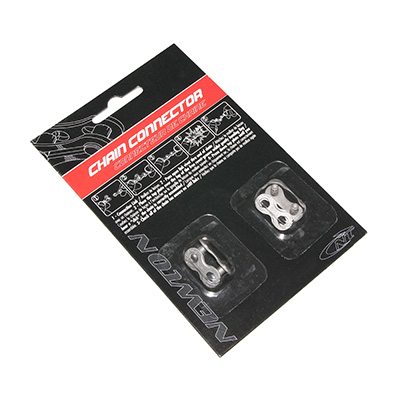 CONNECTEUR DE CHAINE VELO  7-8V. NEWTON ANTI-ROUILLE COMPATIBLE SHIMANO-SRAM  (ATTACHE RAPIDE) (BLISTER DE 2 PIECES)