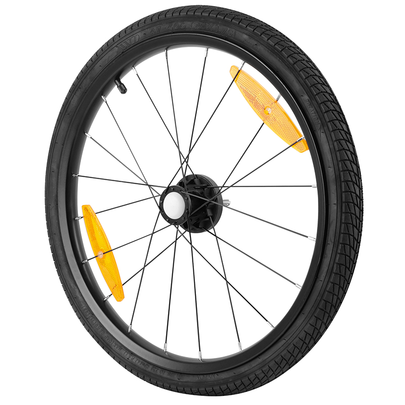 ROUE REMORQUE VELO 20" MOYEU FUSEE RAYON AVEC PNEU + CHAMBRE (DROITE) - POUR REMORQUE 161054 ROUE REMORQUE VELO 20" MOYEU FUSEE RAYON AVEC PNEU + CHAMBRE (DROITE) - POUR REMORQUE 161054