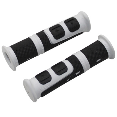 POIGNEE VTT PROGRIP 964 EVO NOIR-BLANC Ø22MM L120MM PREDECOUPE POUR 90MM (PAIRE)