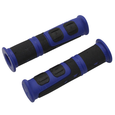 POIGNEE VTT PROGRIP 964 EVO NOIR-BLEU Ø22MM L120MM PREDECOUPE POUR 90MM (PAIRE)