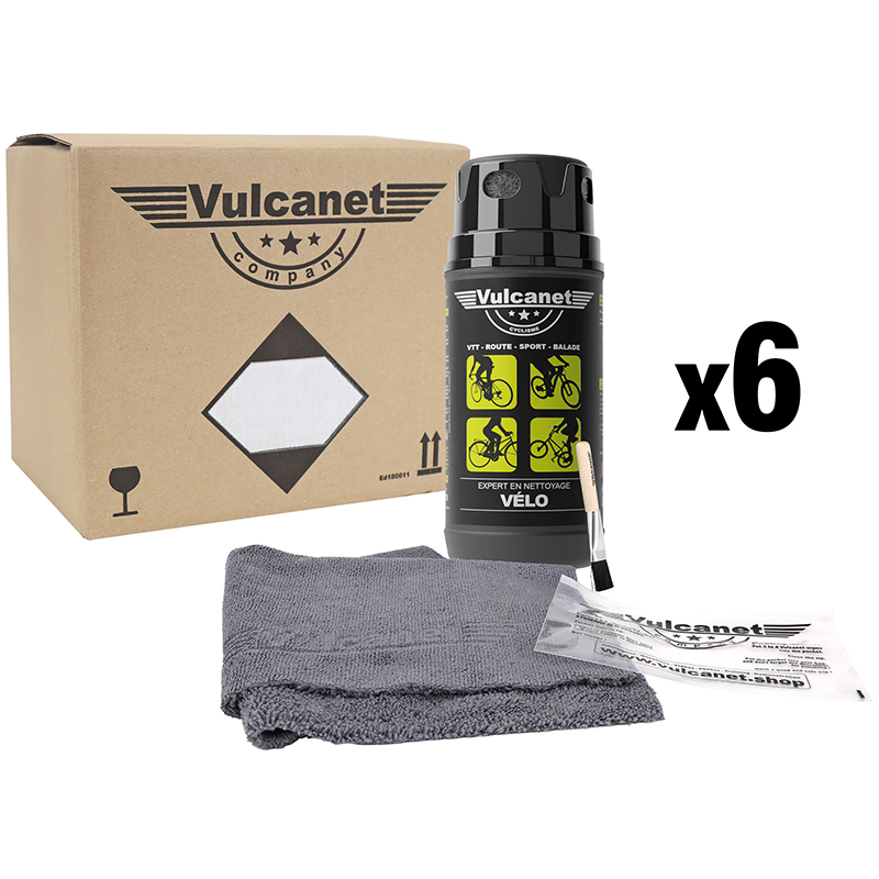 LINGETTE MULTIFONCTION VULCANET VELO AVEC LE BRUSH PEN (VENDU PAR 6 POTS DE 80 LINGETTES) AVEC CHIFFON MICROFIBRE
