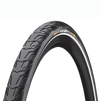 PNEU VTT URBAIN 26 X 1.75 CONTINENTAL CITYRIDE NOIR TR (47-559) FLANC REFLEX