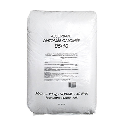 ABSORBANT HUILE, PRODUIT CHIMIQUE, EAU MINERVA (20 KG DE GRANULES)