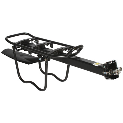 PORTE BAGAGE VELO ARRIERE A FIXATION RAPIDE P2R ALU NOIR AVEC PROTECTION LATERALE POUR SACOCHE (SUR TIGE DE SELLE) PORTE BAGAGE VELO ARRIERE A FIXATION RAPIDE P2R ALU NOIR AVEC PROTECTION LATERALE POUR SACOCHE (SUR TIGE DE SELLE)