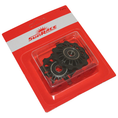 GALET DERAILLEUR SUNRACE 11 DENTS BASE POUR DERAILLEUR 9-8-7V.  M97-M91-M57-M41 (BLISTER DE 2) - COMPATIBLE SHIMANO  9-10-11V.