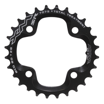 PLATEAU VTT 4BRA D.80 POUR SRAM X0-XX MICHE 28DTS INTERIEUR DOUBLE  NOIR ALU