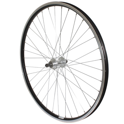 ROUE VTT PATIN BLOCAGE 26" P2R ARRIERE ALU NOIR DOUBLE PAROI MOYEU ALU ROUE LIBRE 7-6V