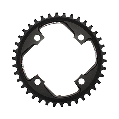 PLATEAU VTT 4BRA D.104 POUR SRAM XO1 STRONGLIGHT 38DTS MONO NOIR ALU 7075 11V. NARROW WIDE - EPAISSEUR 5MM