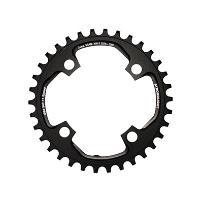 PLATEAU VTT 4BRA D.94 POUR SRAM X01 STRONGLIGHT 34DTS MONO NOIR ALU 7075 11V. NARROW WIDE - EPAISSEUR 5MM