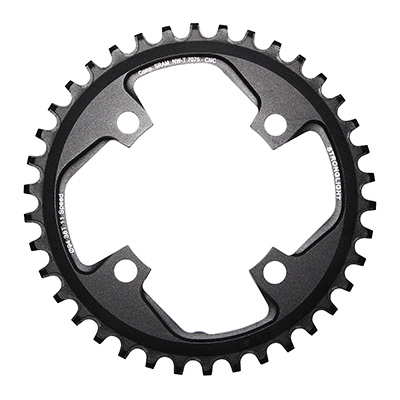 PLATEAU VTT 4BRA D.94 POUR SRAM X01 STRONGLIGHT 38DTS MONO NOIR ALU 7075 11V. NARROW WIDE - EPAISSEUR 5MM