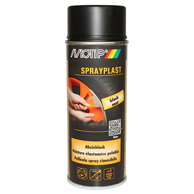 BOMBE DE PEINTURE MOTIP SPRAYPLAST NOIR MAT AEROSOL 400 ML (396519)