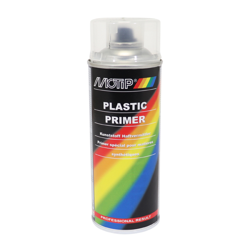 APPRET PEINTURE MOTIP PRIMER PRO SPECIAL PLASTIQUE TRANSPARENT (AEROSOL-BOMBE 400 ML) (04063)