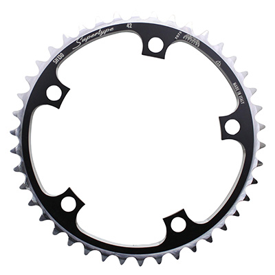 PLATEAU ROUTE 5BRA D.130 MICHE 42DTS INTERIEUR TYPE SHIMANO NOIR 9-10V.