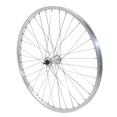 ROUE VTT PATIN 24" ALU AVANT MOYEU ALU AXE PLEIN (VENDU AVEC ECROU 9X100) JANTE 21C