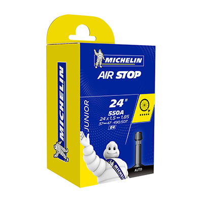 CHAMBRE A AIR VELO 24 X 1.50-1.85 - 550A MICHELIN E4 VALVE STANDARD 34MM 157G