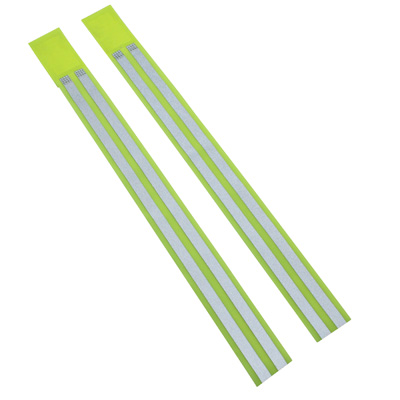 BRASSARD DE SECURITE P2R JAUNE REFLECHISSANT A VELCRO L420X40MM (PAIRE)