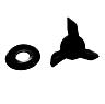 TROY LEE DESIGNS STAGE PROPELLER/WASHER HELMVISIER SCHRAUBE, BLACK/BLUE (1STK.), ONE SIZE