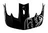 TROY LEE DESIGNS STAGE VISOR, STEALTH, BLACK/SILVER, ONE SIZE