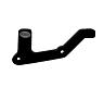 NG SPORTS DISC BRAKE-ADAPTOR, FM, 140MM FRONT, BLACK