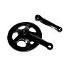 PEDALIER VTT P2R 5-6 ACIER NOIR 127MM PLATEAU 36D. AVEC PROTEGE CHAINE