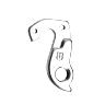 PATTE DE DERAILLEUR ALU MARWI HAIBIKE GH-224  (VENDU A L'UNITE SUR CARTE)