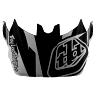 TROY LEE DESIGNS D4 (CM) VISOR, SLASH, BLACK/SILVER, ONE SIZE