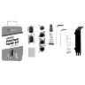 KIT REPARATION CHAMBRE A AIR WELDTITE VTT AVEC OUTILS - BOITE (4 PATCHS 18MM + 2 PATCHS 28X18MM + COLLE 5G + PAPIER PONCE + CRAIE + 3 DEMONTES PNEUS + 2 CLES ALLEN 5 ET 6 MM) AVEC NOTICE