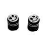 BOUCHON DE VALVE SCOOT-CYCLO REPLAY VS PISTON NOIR  (PAIRE)