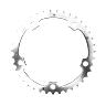 PLATEAU ROUTE 5BRA D.130 TA ALIZE TRIPLE 40DTS MILIEU ARGENT ALU 7075 TYPE SHIMANO 8-9-10V.