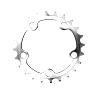 PLATEAU ROUTE 5BRA D.74 TA ZELITO 32DTS TRIPLE INTERIEUR ARGENT ALU 7075 TYPE SHIMANO 9-10V.
