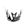 TROY LEE DESIGNS D3 VISOR (CM), REFLEX, WHITE, ONE SIZE
