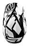 TROY LEE DESIGNS D3 HELMET VISOR, VERTIGO, BLACK/WHITE, ONE SIZE
