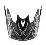 TROY LEE DESIGNS D3 HELMET VISOR, SPIDERSTRIPE, GRAY/YELLOW, ONE SIZE