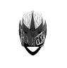 TROY LEE DESIGNS D3 VISOR (CM), CORONA, RED/WHITE, ONE SIZE