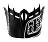 TROY LEE DESIGNS D2 VISOR (CM), FUSION, BLACK, ONE SIZE