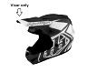 TROY LEE DESIGNS GP HELMET VISOR, OVERLOAD, RED/WHITE, ONE SIZE