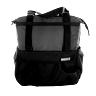 SACOCHE ARRIERE VELO LATERALE SHOPPER XL NOIR-GRIS WATERPROOF FIXATION PORTE BAGAGE AVEC HOOK-ON 20L (32X16X37CM)