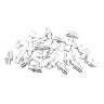 VIS CREUSE TENDEUR DE CABLE VELO M10 FENDUE ALU ARGENT (SACHET DE 25 PIECES)