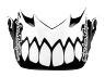 TROY LEE DESIGNS SE4 VISOR, SKULLY, WHITE, ONE SIZE