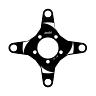 SUPPORT PLATEAU SPIDER POUR POLINI EP3 VTT MONOPLATEAU 4 FIXATIONS (CNC)  REF 955.120.004