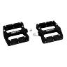 PEDALE VTT PLATEFORME DESCENTE - BMX SWITCH JUMP RESINE NOIR FILETAGE 9-16 AVEC PICOTS ARGENT (PAIRE)