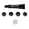 KIT REPARATION PNEU TUBELESS ROUTE HUTCHINSON PAR L'INTERIEUR AVEC RUSTINES - BOITE (COLLE 3G + 4 PATCHS 17MM)