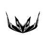 TROY LEE DESIGNS A2 VISOR, PINSTRIPE, BLACK/YELLOW, ONE SIZE