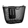 PANIER AVANT ACIER NID ABEILLE KLICKFIX 18L NOIR AVEC ANSE FIXATION SUR CINTRE (36X28X27CM) AVEC PLATINE PLASTIQUE (LIVRE SANS FIXATION)