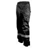 PANTALON DE PLUIE WATERPROOF NOIR AVEC REFLECTEUR TAILLE XS-S (HOMOLOGUE CE) - TAILLE 1.60 à 1.68M