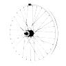 ROUE ROUTE - FIXIE PATIN P2R ARGENT ARRIERE DOUBLE FILETAGE AVEC PIGNON 16DTS AVEC ECROUS JANTE 17C PROFIL 28MM